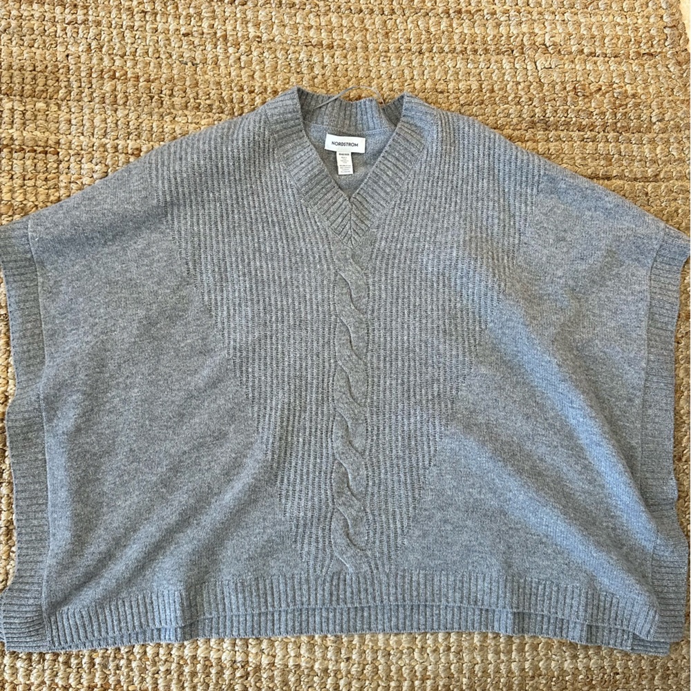Nordstrom Cashmere Wool Poncho Sweater Cape. One size